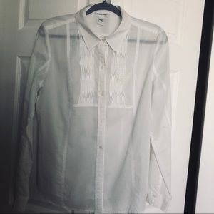 NWOT Calvin Klein white shirt Size L
